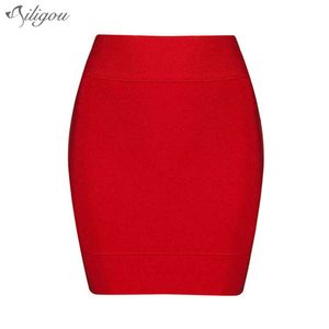 Mini Bandage Sexy Female Summer Black Red Arrival Tight Skirt Elegant Celebrity Party Club Ladies Costume 210527