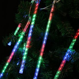 Home Decor Multi-Color 13.1ft Meteor Shower Rain Tubes 8 LED Christmas Lights Wedding Party Garden Xmas String Light Outdoor Indoor Decors