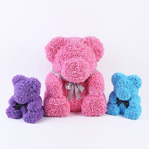 Buqu￪ de Urso de Urso de Flor Immortal para namorada e esposa Dia dos namorados Decora￧￣o de presente de anivers￡rio de Boudoir