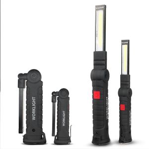 Torce Torce Lampada da lavoro a LED super luminosa Lanterna da campeggio COB Lampada torcia ricaricabile USB Tattica impermeabile