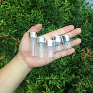 5ml 6ml 7ml 10ml 14ml Glass Crafts Bottles Screw Cap Silver Aluminum Lid Empty Jars Vials 100pcs good qty