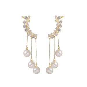 Stud 2021 Arrival Earrings Uroru Fashion Plant Pearl Freshwater Pearls Women Cute/romantic Push-back