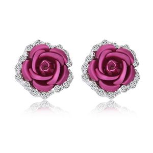Designer Earrings Jewelry Stud Rose Flower Earring Love Ring Bracelet A7