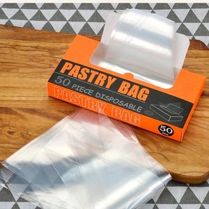 Strumenti 100/50/20PCS Sac à poche usa e getta ispessita per forniture da cucina e bar, crema pasticcera torta fondente decorazione strumento cottura