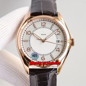 4 Styles Top Quality Watches ZF 4600E/000R-B441 Fiftysix 40mm Rose Gold Cal.1326 Automatic Mens Watch Silver Dial Leather Strap Gents Sports Wristwatches
