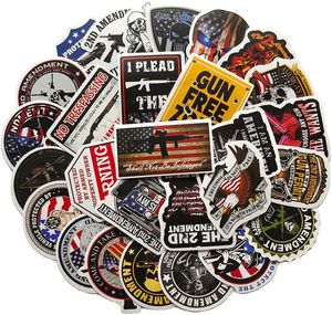 50Pcs-Pack American 2nd Amendment Sticker Waterproof Stickers for Bottle Laptops Car Planner Scrapbooking Phone Cup Macbook Wardrobe Wall Door Organizer Decal