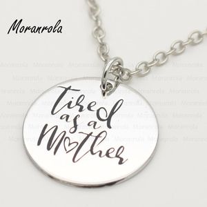 Arried Tired As A Mother Jewelry Mother s Day Gift Funny Mom Necklace Keychain For Pendant Necklaces