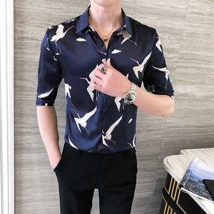 Moda Męskie Koszule Casual Slim Fit Street Wear Camisa Masculina Business Dress Night Club Party Tuxedo Shirts Męskie Odzież 210527