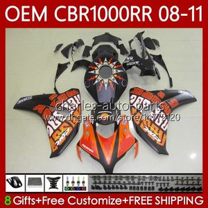 Órgão de Molde de Injeção para Honda CBR1000 CBR 1000CC 1000 RR CC 08-11 Matte Repsol Bodywork 60NO.49 CBR-1000 CBR1000RR 08 09 10 11 CBR 1000RR 2008 2008 2011 2011 2011 Fairing OEM