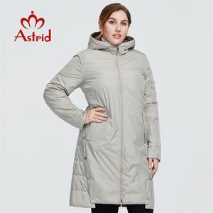 アストリッドウィンター女性のコート女性長い暖かいパーカーファッションジャケットフード付き大きなサイズ2サイドウエア女性服9191 210913