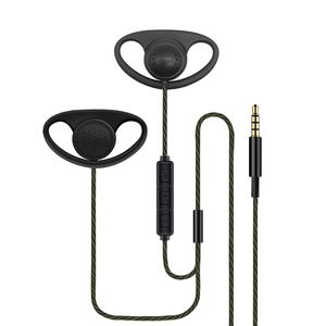 3.5mm Earphones Wired Gaming with Microphone headphones D shape ear hook headset For Smartphone MP3