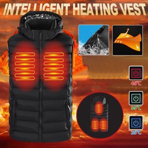 Men's Vests Winter Warm Men Jacket Smart Heated Vest Usb Trekking Electric Heating Body Warmer Pad Hunting