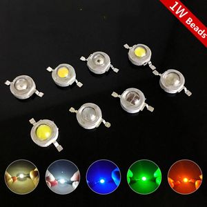 100PCS 1W HIGH POWER DC 3.2-3.6V LED-pärlor Ljusdiod LED-lampor Chip SMD Varm vit för Spotlight Downlight DIY Lampa lampa D1.5