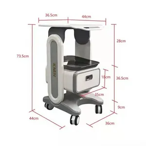 Latest Accessories Parts Aluminum Alloy Cart Support ABS Double Drawer Machine Spa Factory Price