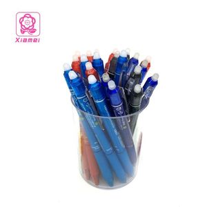 Gel Pens Xiamei Stationery 12pcs الضغط على قلم محو 0.6 مم حبر أزرق أحمر أسود للرسلات المدرسية واللوازم المدرسية