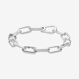 100 % 925 Sterling Silver ME Link Chain Armband för kvinnor Modesmycken Alla hjärtans dag present