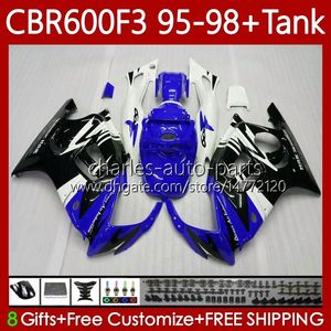 Carene OEM per HONDA CBR 600 CBR600 F3 FS CC 600FS 600F3 1995-1998 64No.307 Corpi CBR600FS 600-F3 Blu nero bianco 1995 1996 1997 1998 CBR600F3 600CC 95 96 97 98 Carrozzeria