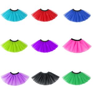 Tjejer tutu kjolar barn kläder nät garn balletter pettiskirt scen dancewear kostym sommar tulle barn prinsessa mini klänning ll494