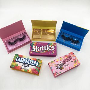 2022 Nieuwe Collectie Ketting Wimpers Cases Custom Lashbox Packaging Halloween Lash Boxes voor Dramatische 25mm 3D Mink Wimper Lege Oog wimpers Case