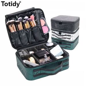 Kvinna Märke Profession Makeup Case Fashion Beautician Cosmetics Organizer Storage Box Nail Tool Väska för Kvinnor Make Up Bag 220113