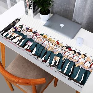 대형 90x40cm 사무실 마우스 패드 매트 My Hero Academia Game Gaming Gaming MousePad Keyboard 노트북에 대 한 Anime Desk Cushion Compute