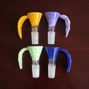 smoking pipes Accessories glass hook bowl mm Male Joint Handle Slide leaves series