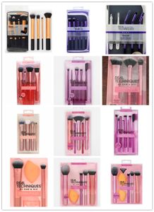 Wholesale Makeup Brush Kit Collection Real Essential Face Eyes Make Up Brushes Set in 3/4/5 pcs Eyeshadow Powder Foundation Cosmetics Applicated Tool kits