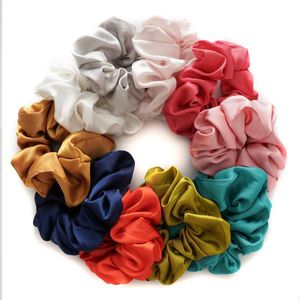 Kızlar için Saf Ipek Elastik Scrunchie Şeker Renk Prenses Hairbands Çocuk Elastik At Kuyruğu Tutucu Tasarımcı Kadın Bantlar 319 K2