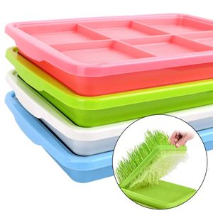 Planters & Pots HOOMIN Double Layer Planting Dishes Plate Bean Sprouts Seedling Tray Growing Wheat Seedlings Nursery Plant Tool