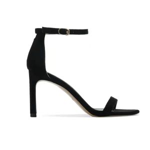 Noble Design Senhoras Sandálias High-Heeled 2021 Moda Stiletto Tamanho Grande 34-41 Uma palavra fivela cinto europeu e americano sapatos