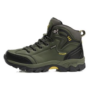 Botas de Inverno Botas Homens Couro Casual Sapatos Ao Ar Livre Acampamento Impermeável Trabalho Tooling MensSneakers