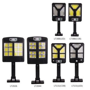 3COB 5COB 16COB Solar Street Lights Outdoor Security Light Wall Lamp Vattentät PIR Motion Sensor Smart Fjärrkontroll