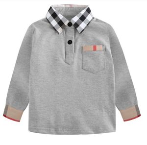 Boys Girls Long sleeve T-shirt children's Polos Tops cotton boy 1-8years old