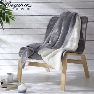 REGINA Luxus Partysu Gestrickte Decke Sommer Outdoor Camping Beruhigende Tragbare Schal Plaid Decke Wohnkultur Sofa Decken