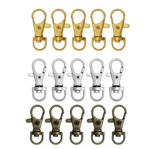 50 pcs sacos de metal gatilho gatilho fecho de lagosta encaixe anel chave chaveiro cordão lanyard diy artesanato outdoor mochila peças