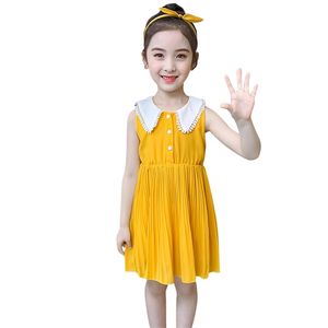 Meninas vestido retalhos menina festa de verão crianças es casual estilo trajes para 6 8 10 12 14 210528
