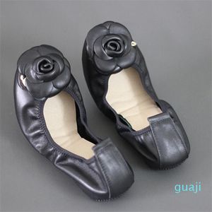 Marcas de couro deslizamento no balé para flores sapatos lisos mulheres moda zapatos mujer bailarina flats