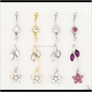 Bellknapp Ringar D0528-1 (3 färger) Kroppsmycken Nice Style Navel Belly Ring 10 st Mix Colors Stenfabrik Pris Drop Leverans 2021 S2