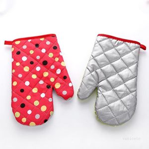 Oven Mitts Baking Durable Microwave Proof Resistant Colorful Heat Insulation Bakeware Gloves high temperature resistant T2I51775