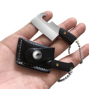 Creative Keychain Stainless Steel Multifunctional Mini Kitchen Knife Portable Cutter Knife for Home Office Party Crafts Gift