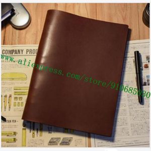 Portfele Designer Designer Kawa płótno pokryte skórzane biurko okładka Unisex Diary Planer Holder Notebook Organizer