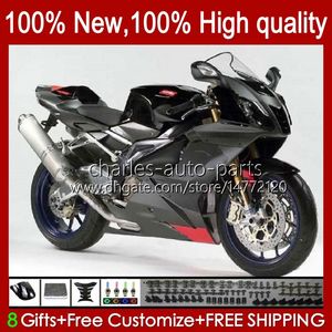 Мото обтекатели для Aprilia RSV1000R Mille RV60 RSV1000 RSV1000 R RR 04 05 06 кузовного 11No.14 RSV1000RR RSV 1000 R 1000R 1000RR 2004 2005 2006 Bodys Kit завод черный