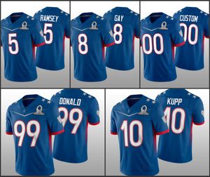 Jersey Los Angeles''''''''''''''Men 99 Aaron Donald 10 Cooper Kupp 5 Jalen Ramsey 8 Matt Gay'Nfl'''''''Somen Gençlik Özel Kraliyet Oyunu NFC Pro Bowl