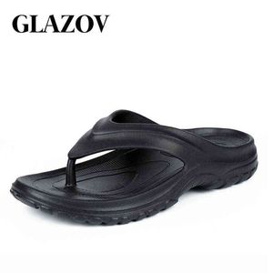 Pantofole GLAZOV Marca EVA Pelle Estate Uomo Sandali da spiaggia Comfort Scarpe casual Moda Infradito Calzature di vendita calda 220302