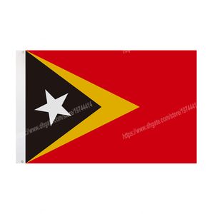 Flagi Timor-Leste National Polyester Baner Latający 90 * 150 cm 3 * Flaga 5 stóp na całym świecie na całym świecie można dostosować