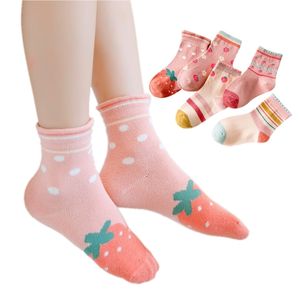 Kids Breathable Cotton Socks Popular Baby Toddler Boy Girls Autumn Winter Spring Warm Trend Cartoon Sock For 1-12 Years Children Multi Color Wholesale