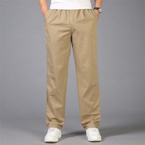 Moda Yaz Erkekler Pantolon Rahat Pamuk Uzun Pantolon Düz Joggers Erkek Fit Artı Boyutu M-6XL Lüks Iş Pantolon Homme 210709