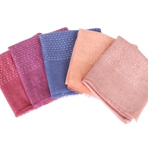 Wholesale headbands bandanas resale online - Ladies Hijab Glitter Scarf Shawls Muslim Solid Color Lightweight Scarves Plain Cotton Wraps Fashion Headband cm Bandanas