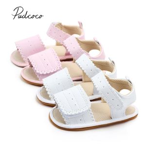 Wholesale baby girl solid shoe resale online - Baby Sandals Clogs Infant born Baby Girls Soft Sole Sandals Toddlers Summer Sandal Hollow Out Solid Crib Shoes M