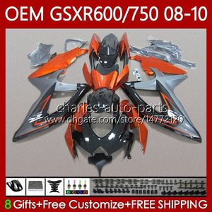 SUZUKI GSXR750 GSXR600 GSXR 600 750 CC Gri turuncu K8 2008 2009 2010 88No.133 GSXR750 GSXR600 GSXR750 600cc 750cc GSXR600 08 09 10 Vücut İçin Enjeksiyon Kalıp Kalafatlama